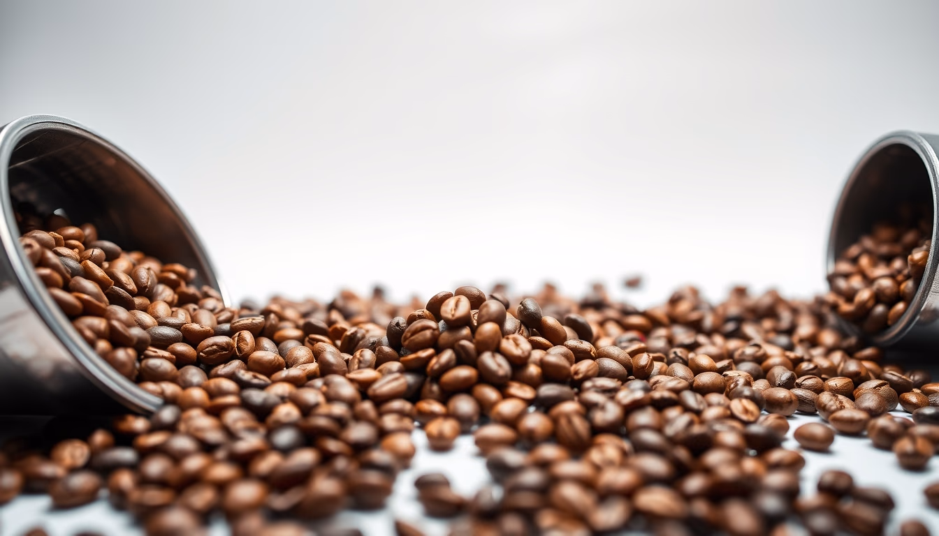 roastery beans cooling in editorial style