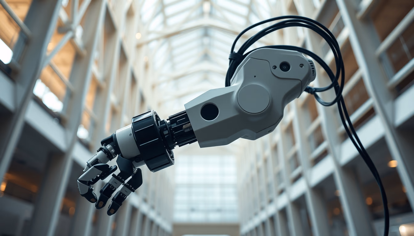 Robot arm 3d printer em estilo editorial