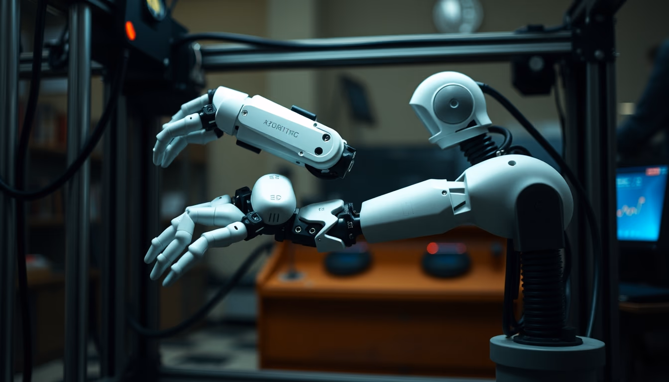 Robot arm 3d printer em estilo editorial