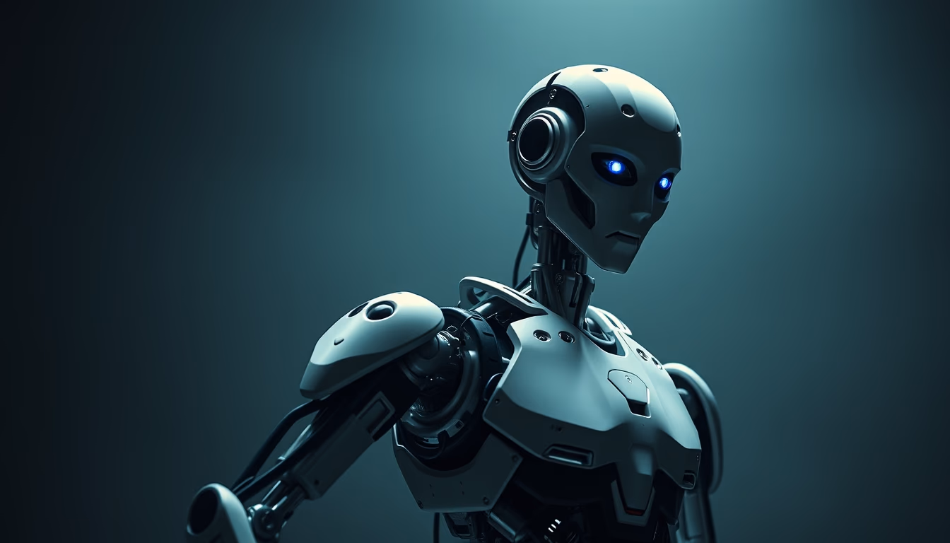 robotic exoskeleton in editorial style