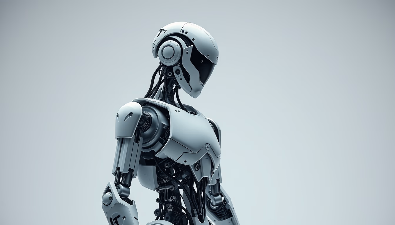 robotic exoskeleton in editorial style