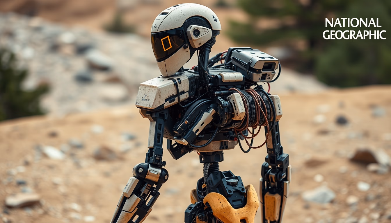 Robotic exoskeleton em estilo editorial