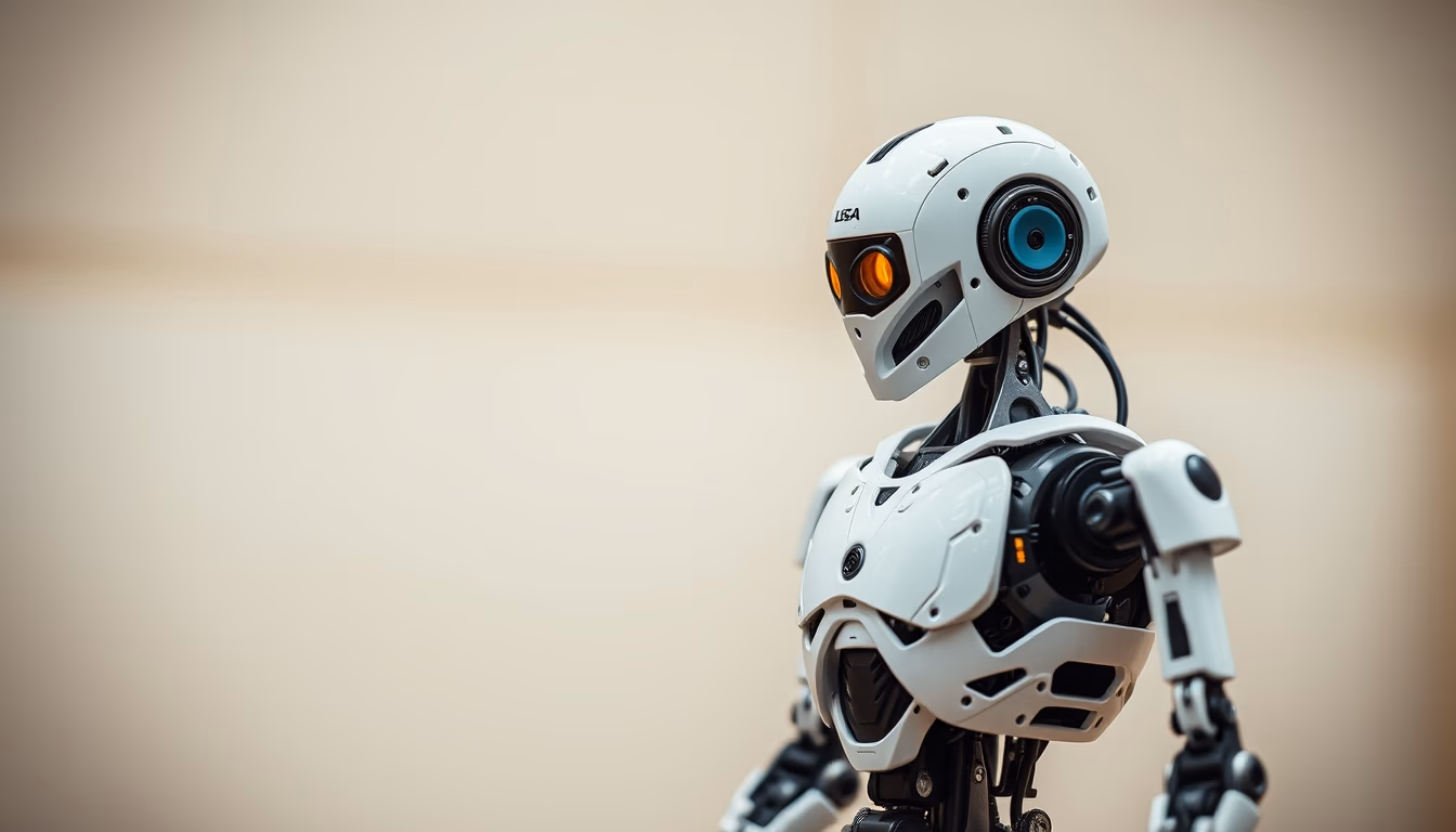 robotic exoskeleton in editorial style