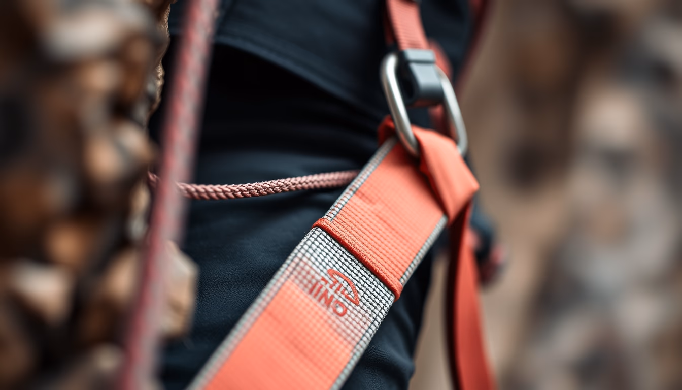 Rock climbing harness em estilo editorial
