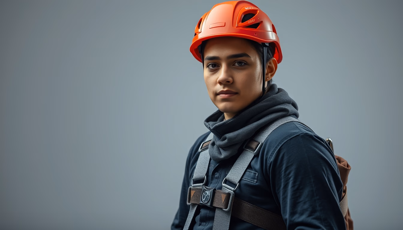 Rock climbing harness em estilo editorial