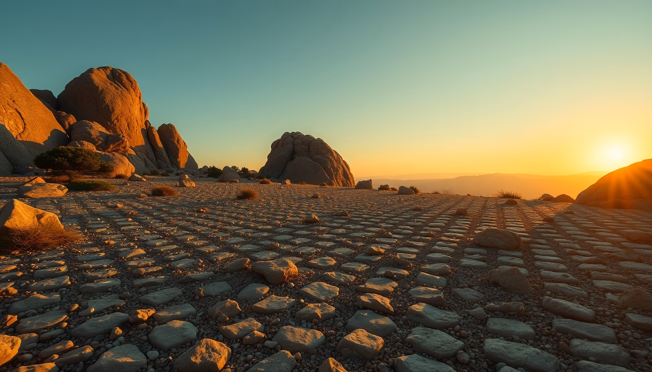 rock garden raked patterns in editorial style