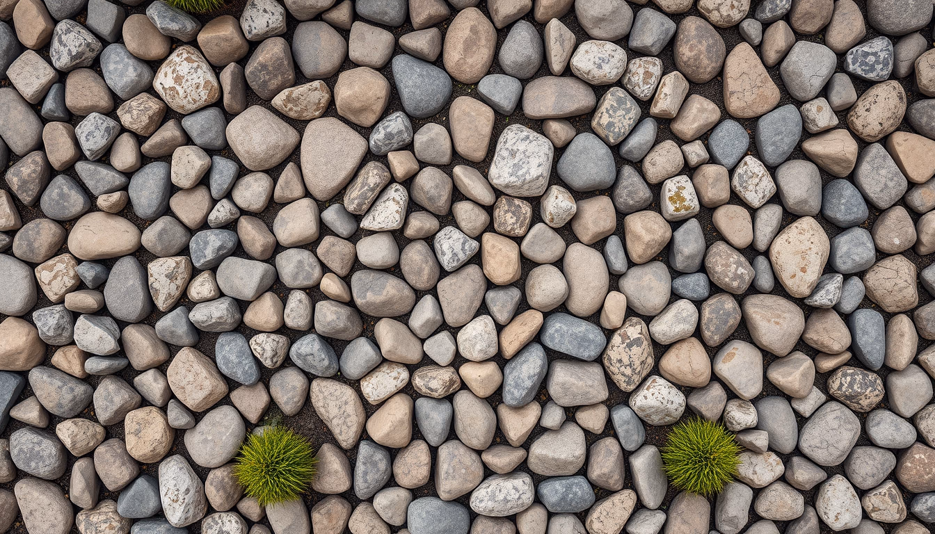 rock garden raked patterns in editorial style
