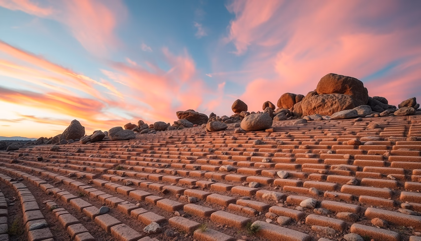 rock garden raked patterns in editorial style