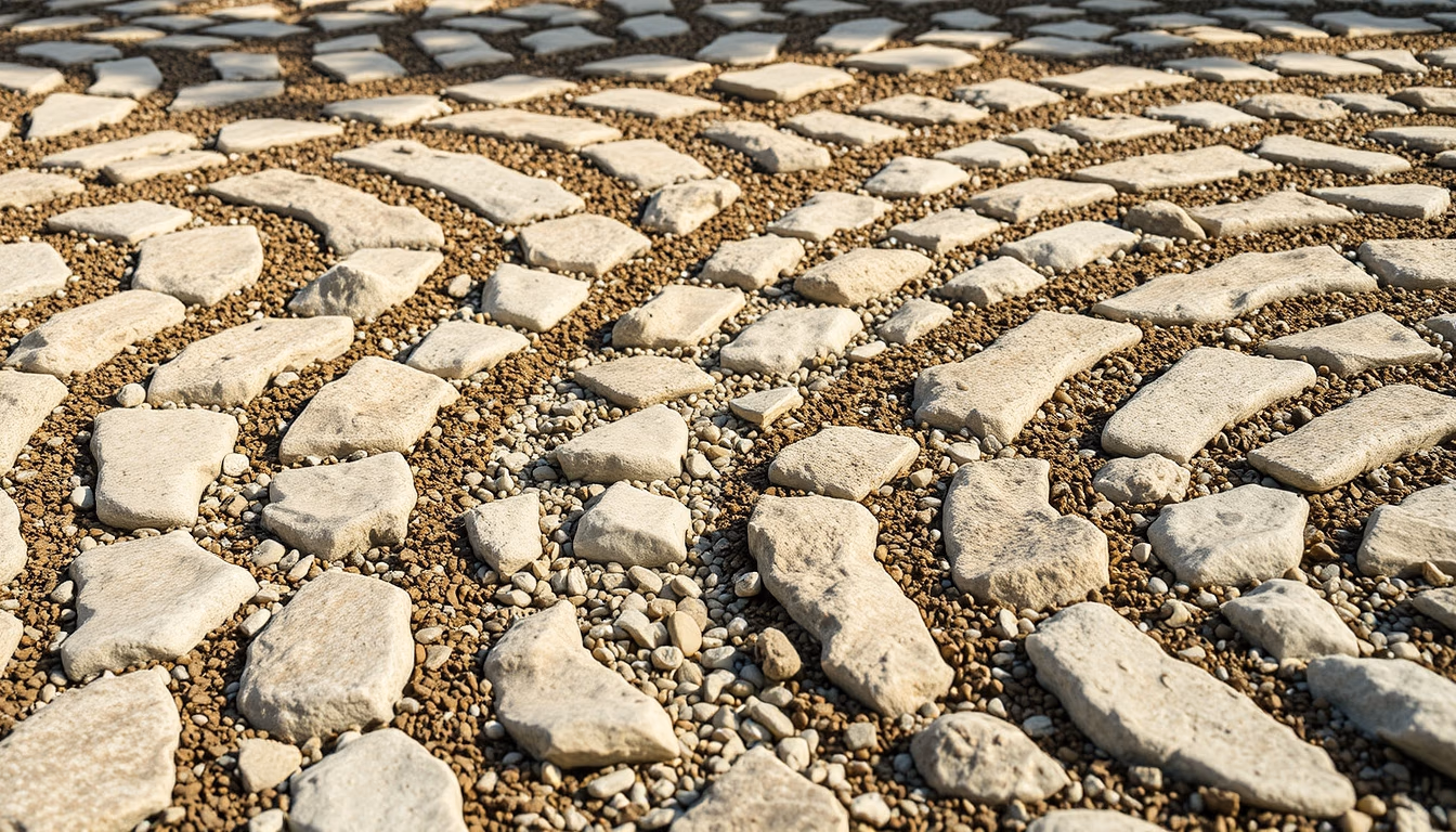 rock garden raked patterns in editorial style
