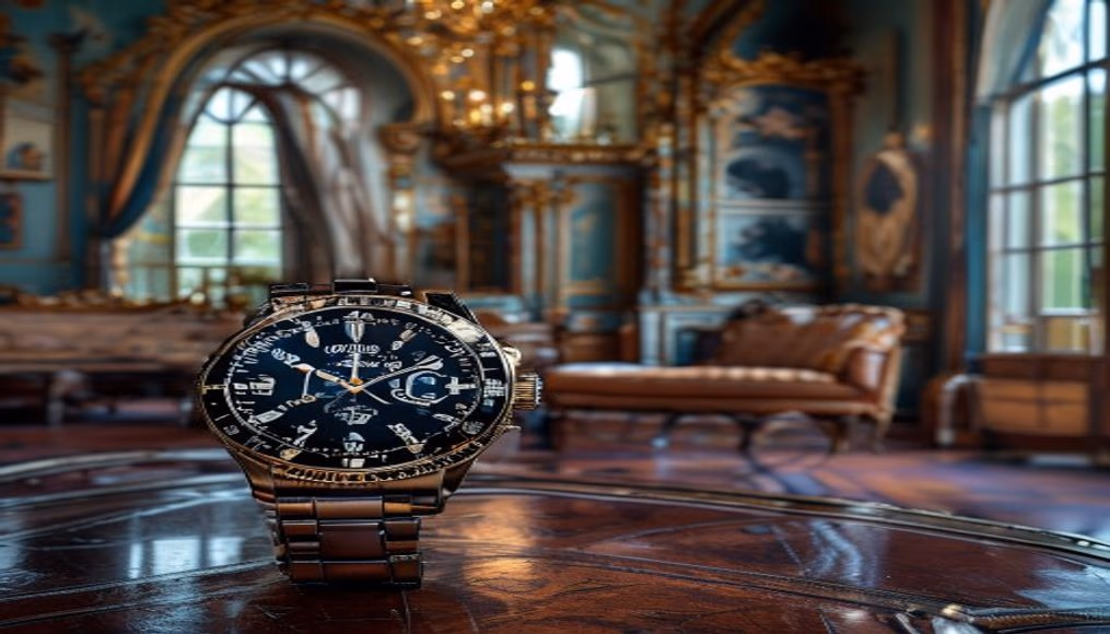 rolex gmt master ii pepsi in luxury editorial photography