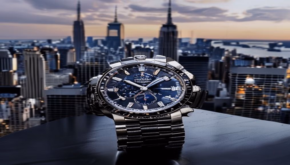 rolex gmt master ii pepsi in luxury editorial photography