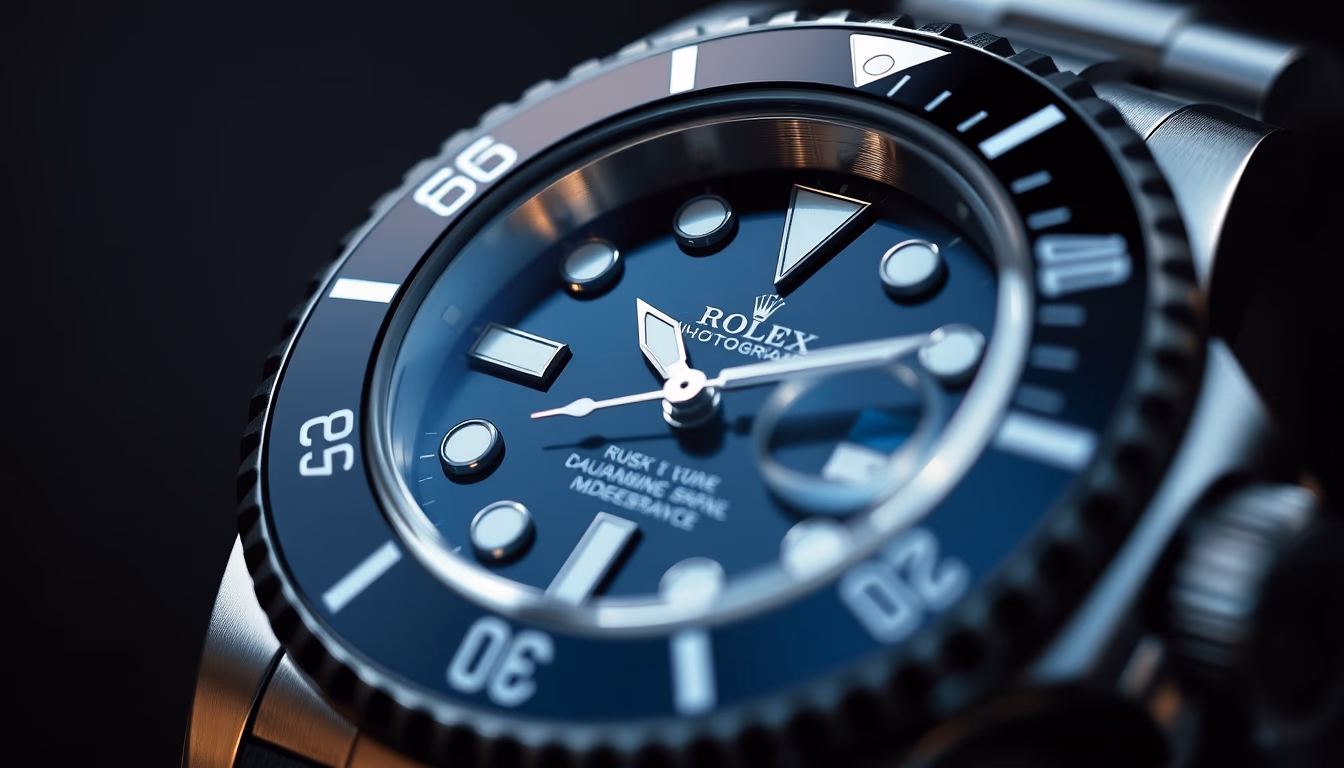 rolex submariner closeup in editorial style
