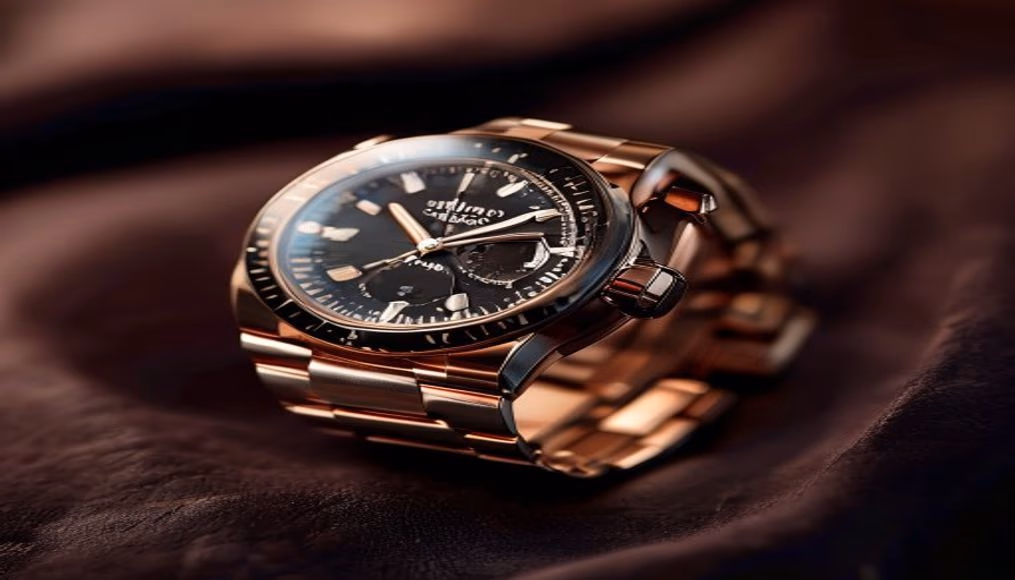 rolex yacht-master rose gold in luxury editorial photography