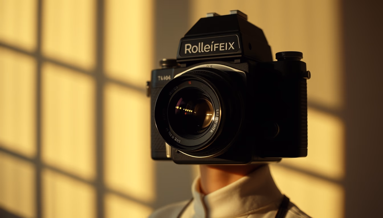 rolleiflex tlr vintage in editorial style