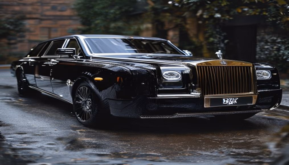 rolls royce cullinan black ebony in luxury editorial photography