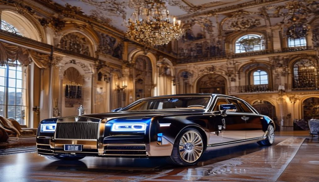rolls royce phantom viii starlight in luxury editorial photography