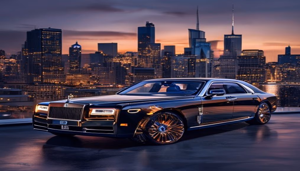 rolls royce phantom viii starlight in luxury editorial photography