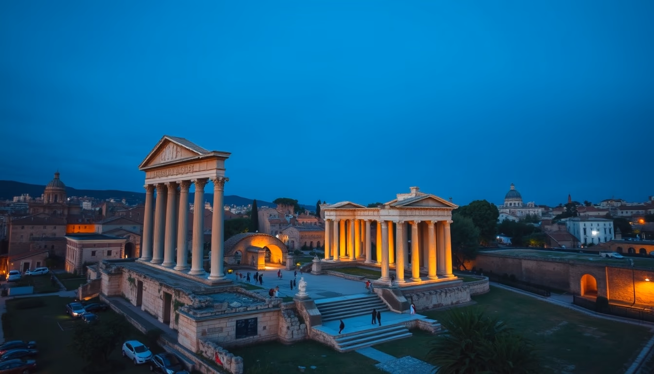 roman forum ruins in editorial style