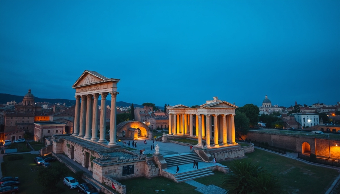 roman forum ruins in editorial style