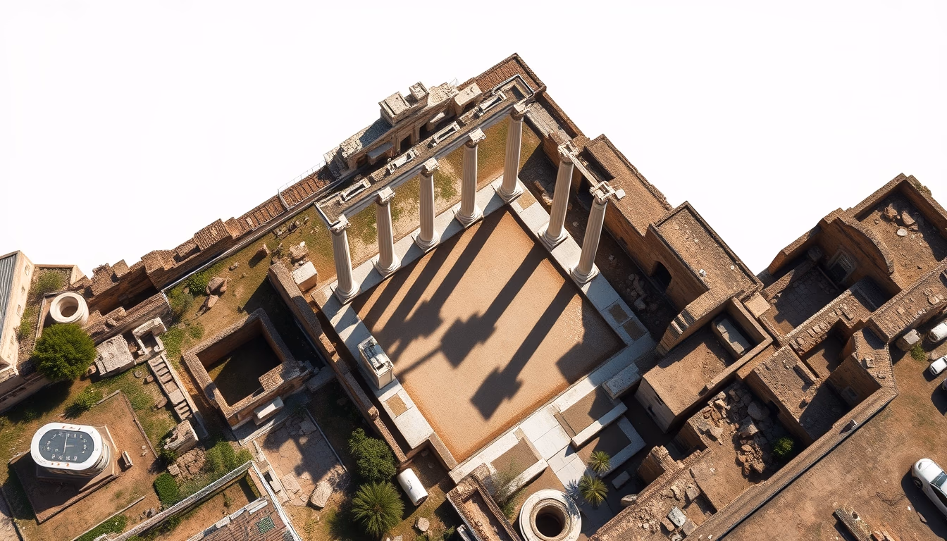 roman forum ruins in editorial style