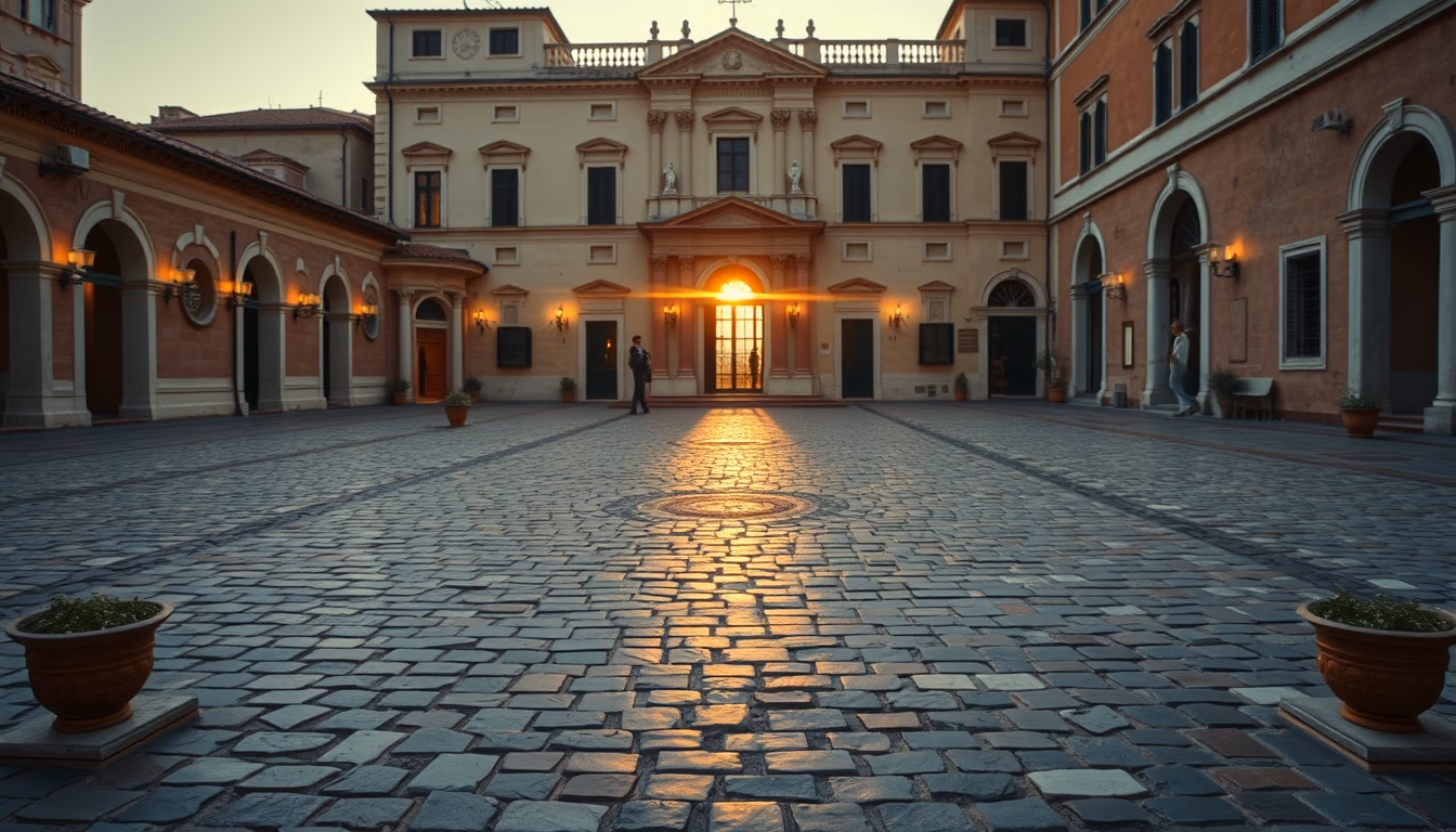 roman mosaic floor in editorial style