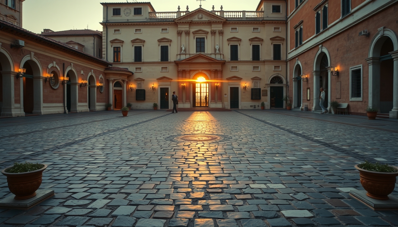 roman mosaic floor in editorial style