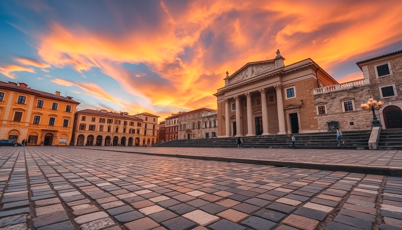 roman mosaic floor in editorial style