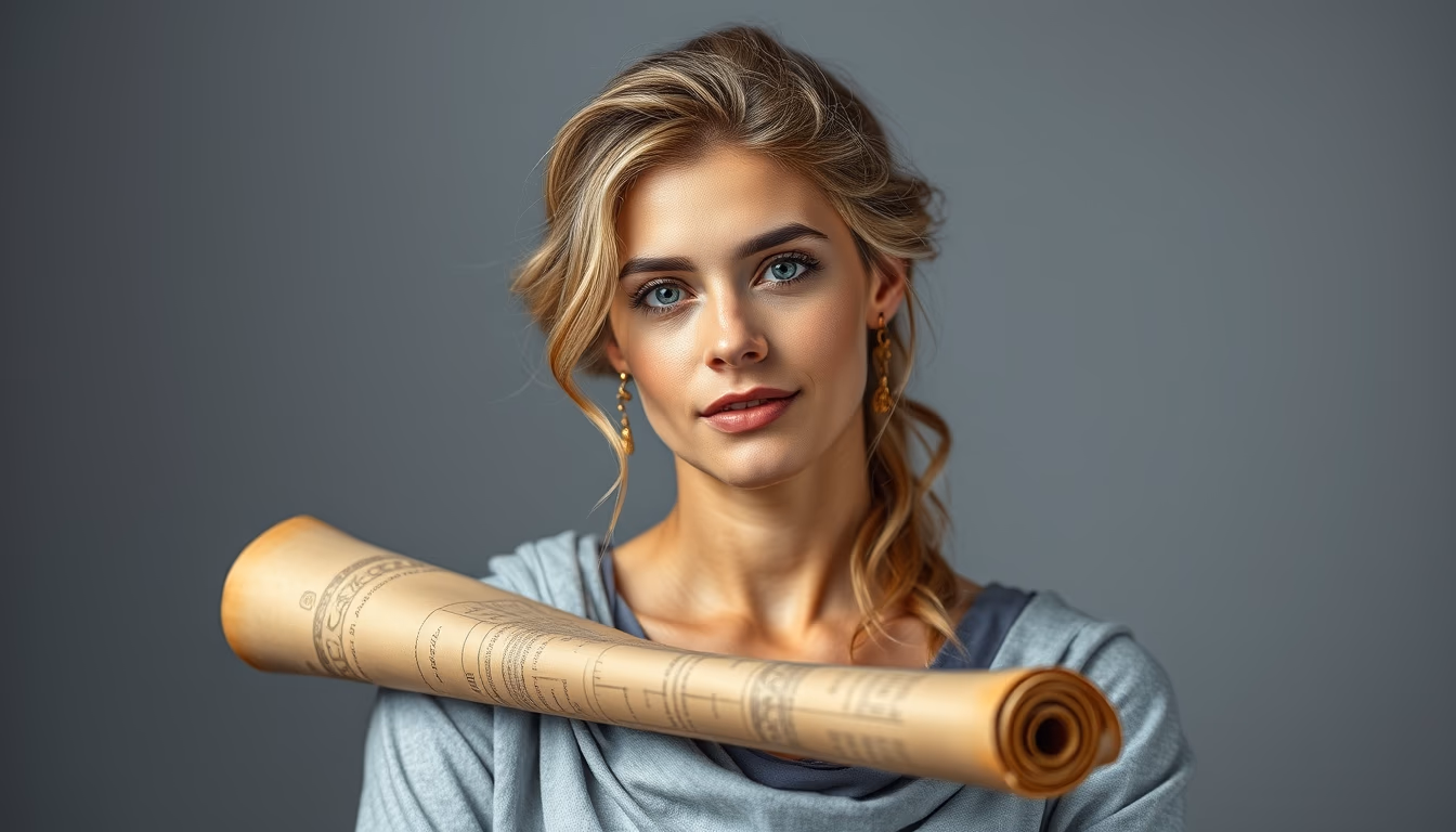 roman scroll papyrus in editorial style