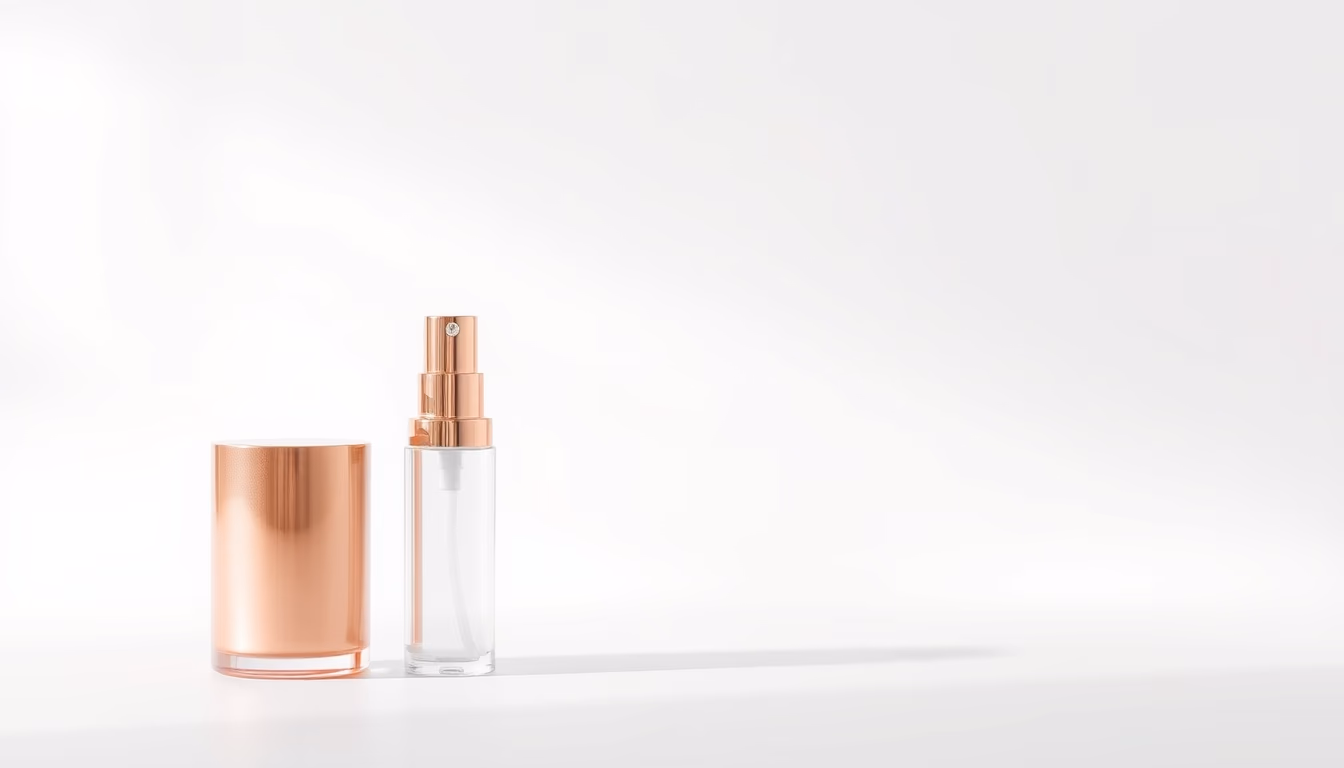 rose gold gradient in editorial style