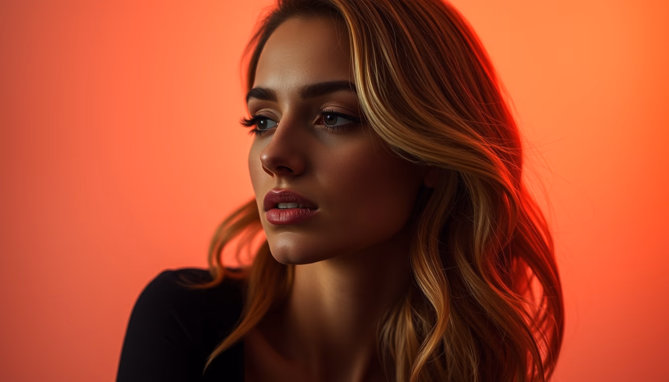 Rose gold gradient em estilo editorial