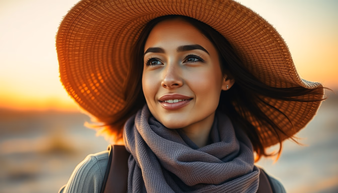 rose gold gradient in editorial style