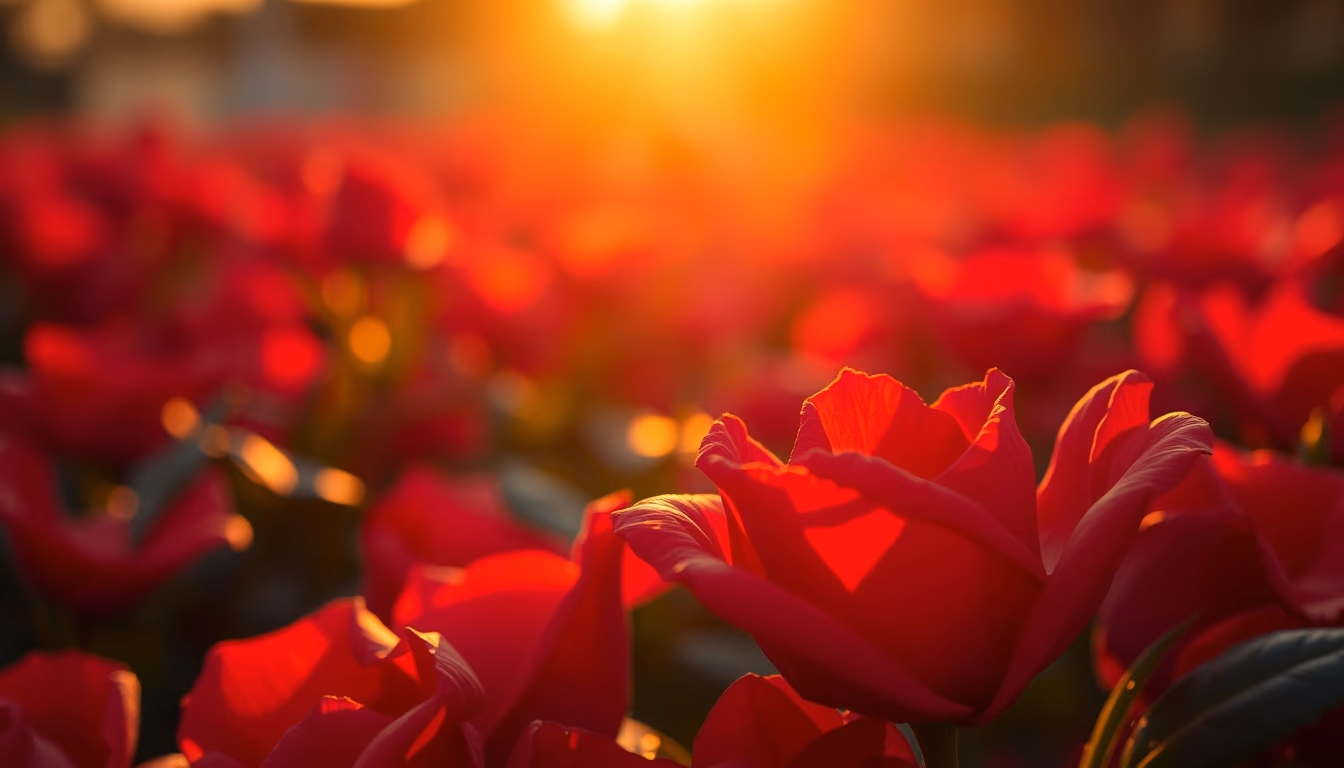 rose petals macro red in editorial style