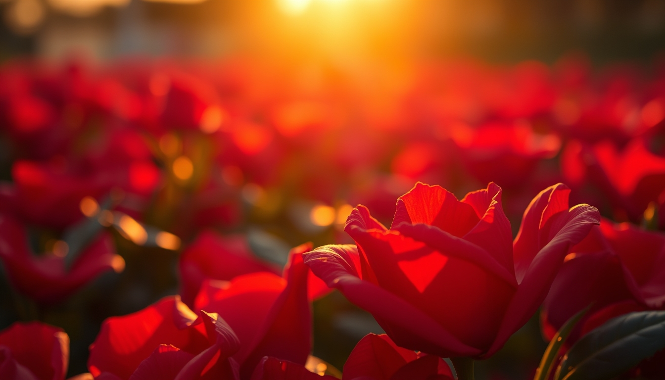 rose petals macro red in editorial style
