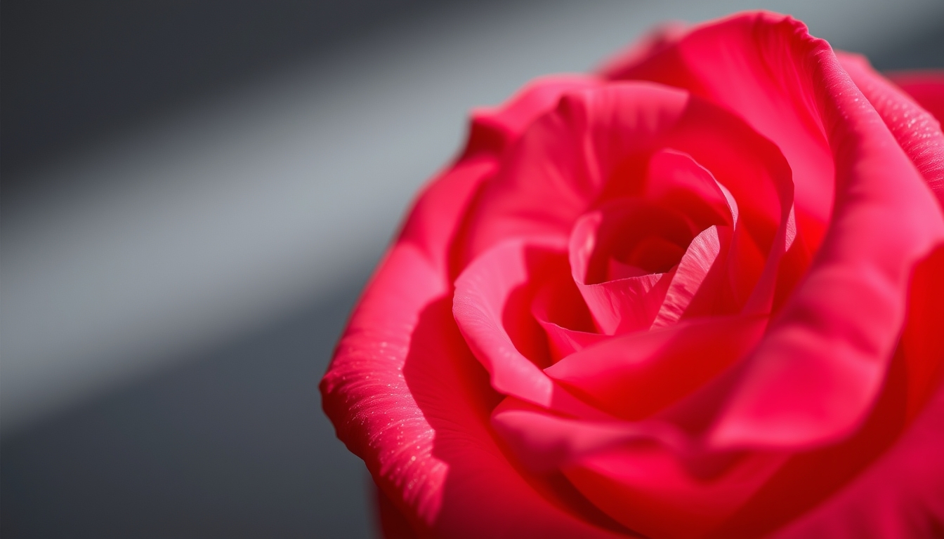 rose petals macro red in editorial style