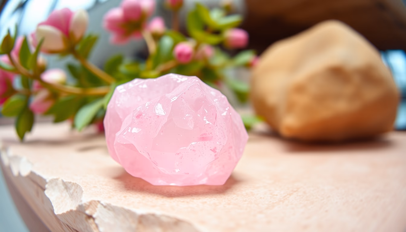 rose quartz pink in editorial style