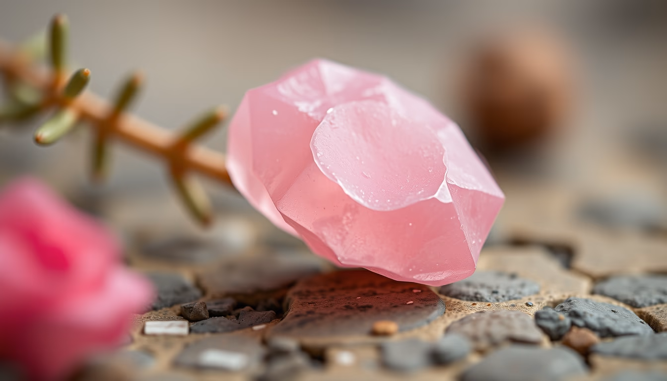 rose quartz pink in editorial style