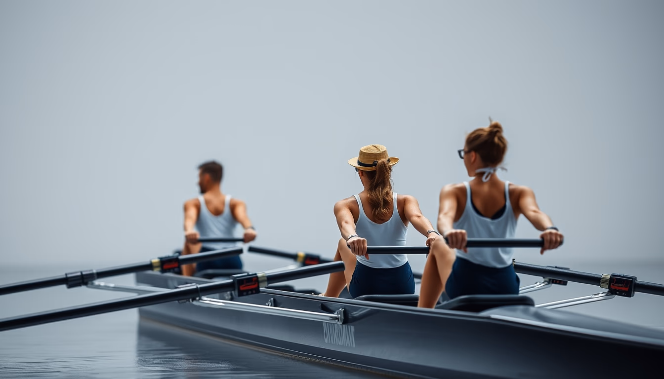 Rowing crew olympic em estilo editorial