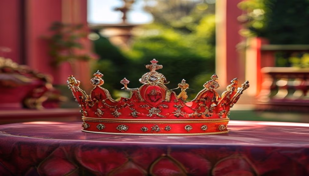 Royal crown derby red aves em fotografia editorial de luxo