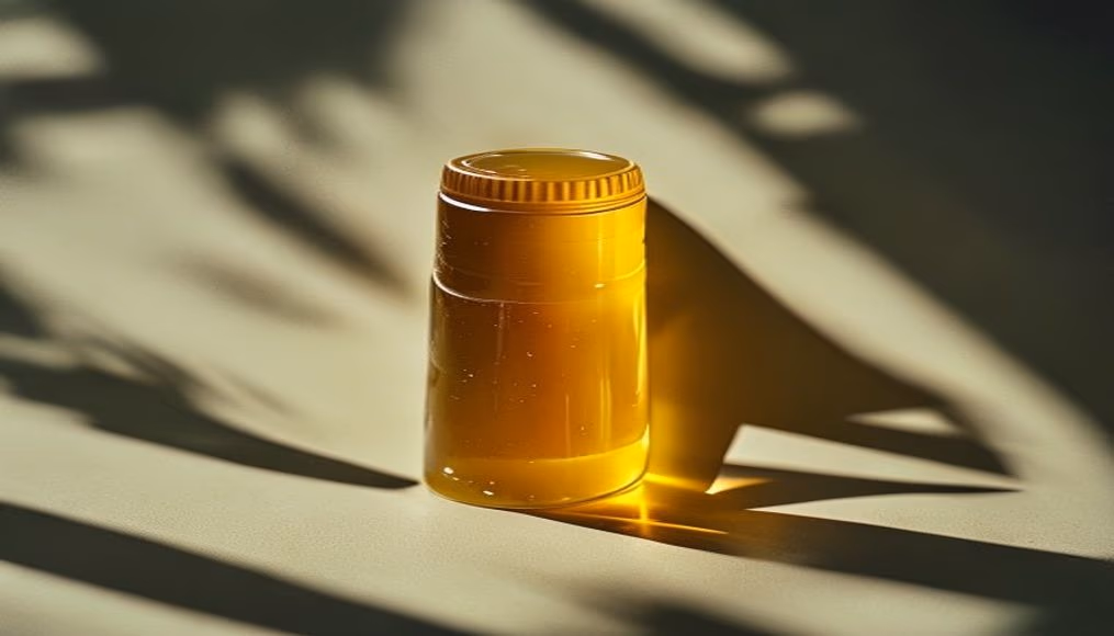 royal jelly tube in editorial style