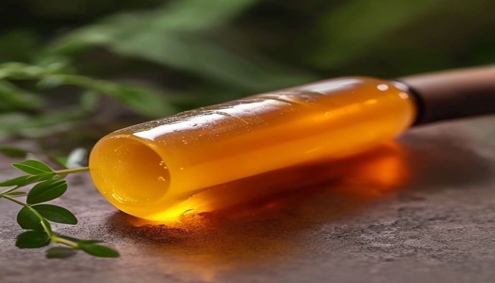 royal jelly tube in editorial style