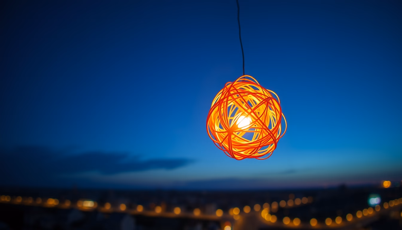 rubber band ball in editorial style