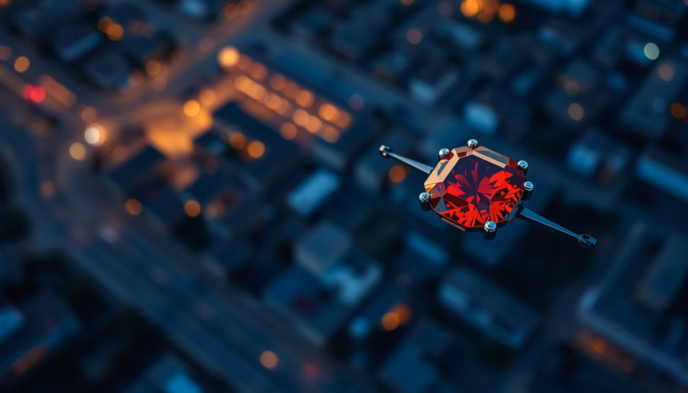 ruby red gemstone in editorial style