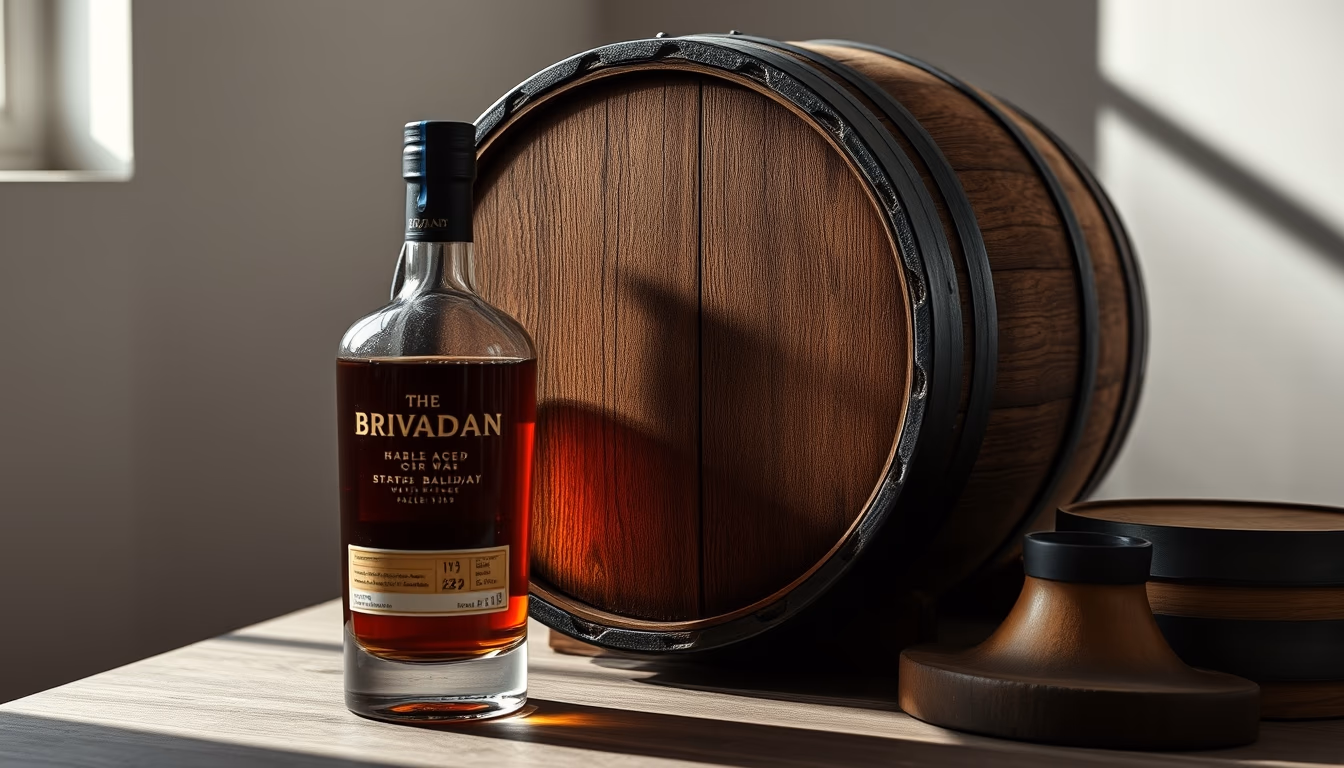 Rum aged in barrel em estilo editorial