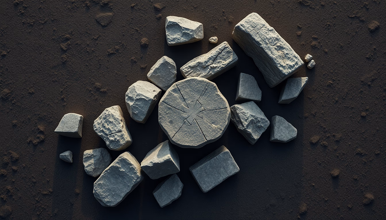 runes viking stone in editorial style