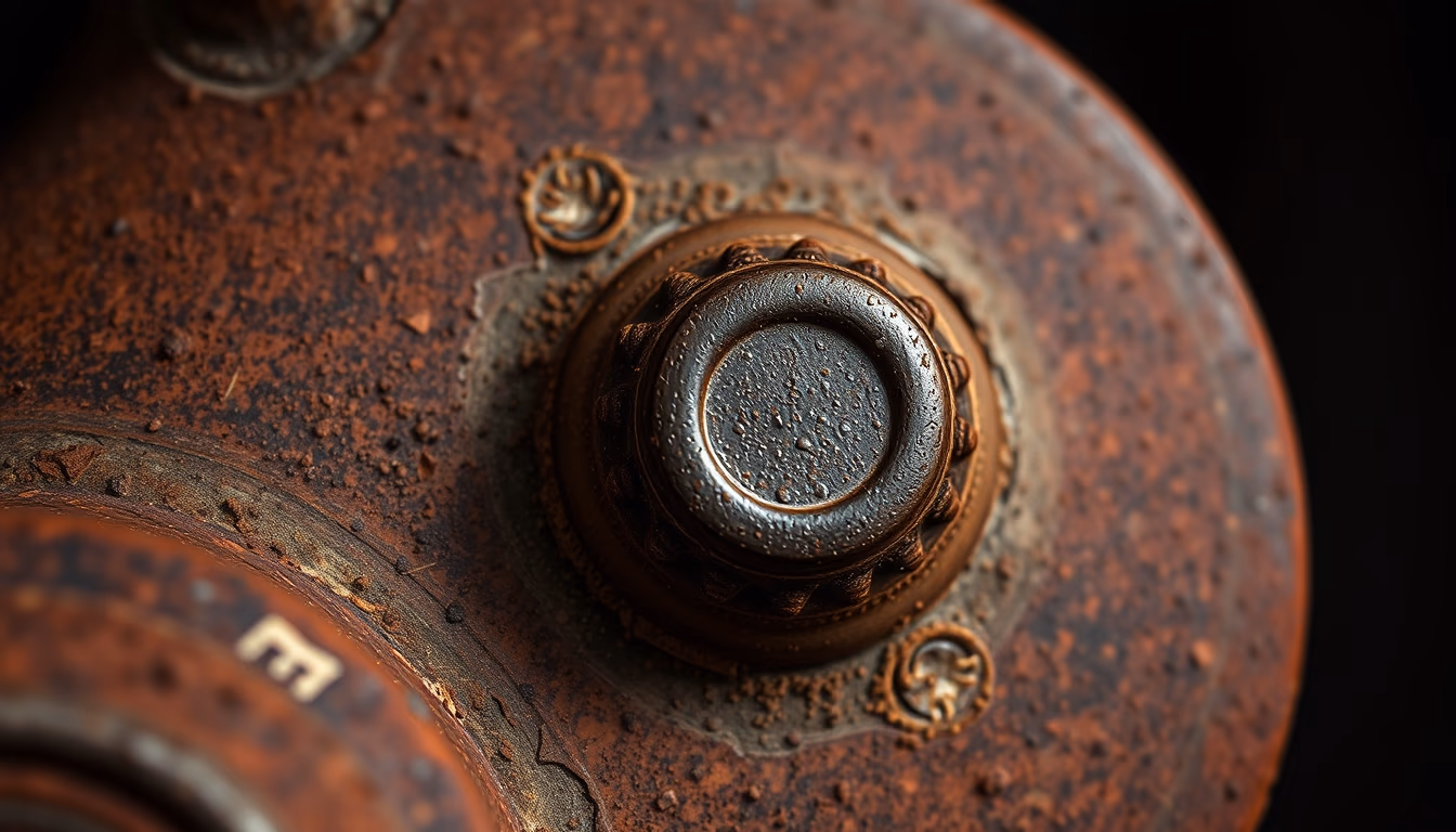 rust patina detail in editorial style