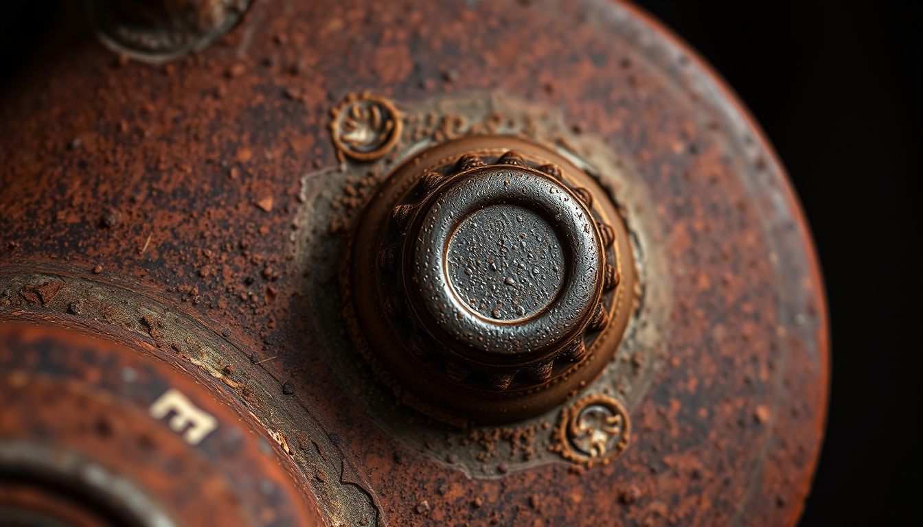 rust patina detail in editorial style