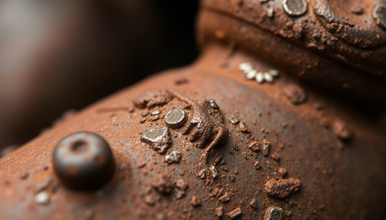 rust patina detail in editorial style