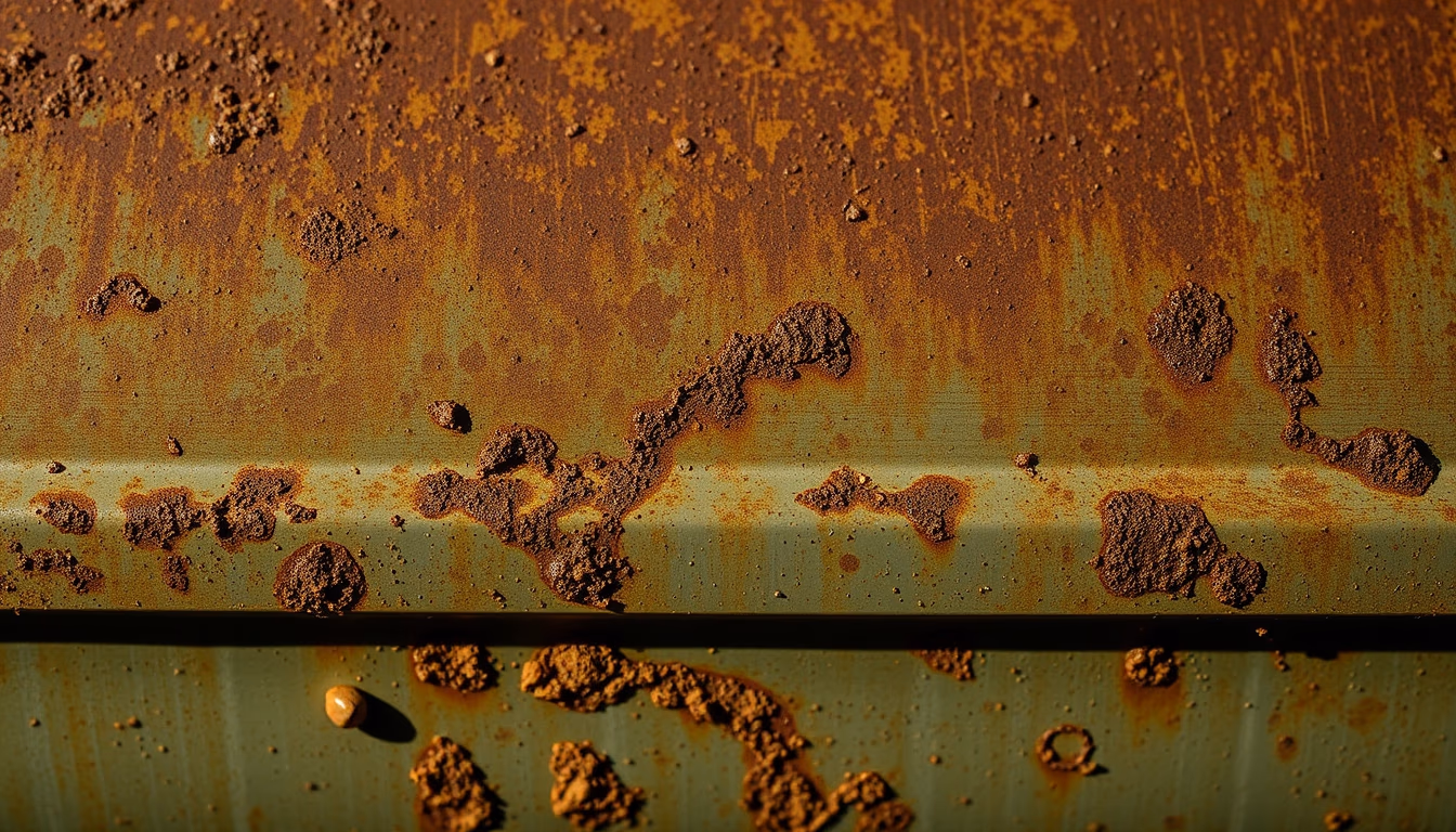 rust patina detail in editorial style