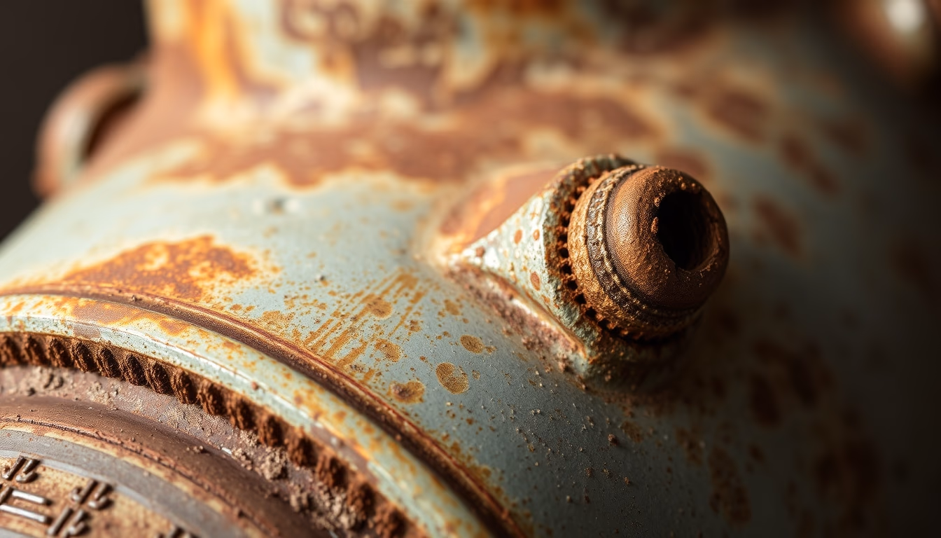 rust patina detail in editorial style