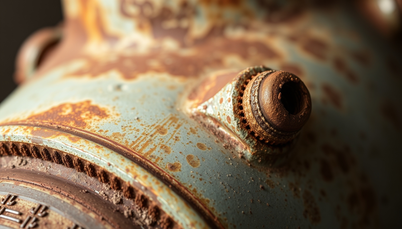 rust patina detail in editorial style